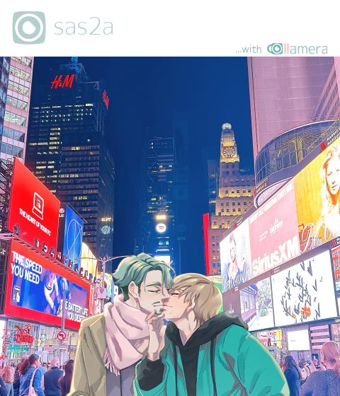 YoakeBouquet's tweet image. さっささん家の🟧🟩ちゃんお借りしました！

🇺🇸が似合いそうだったのでニューヨークとラスベガスに行った時の写真で旅行してもらった✈️
ハネムーンかな…🥰