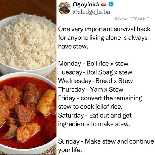 yabaleftonline's tweet image. Man shares an amazing survival life hack for individuals who live alone