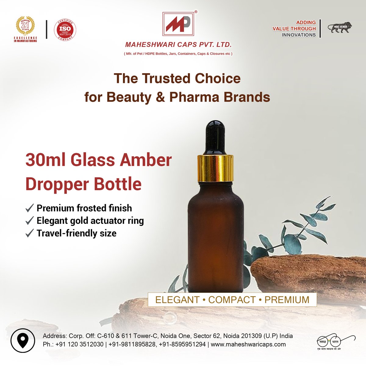 maheshwaricap's tweet image. Introducing our 30ml Glass Amber Dropper Bottle — designed for purity, protection, and premium appeal.
Perfect for skincare, beauty, and pharma formulations.
 The trusted choice for leading brands. 💧✨
#AmberDropper #PackagingSolutions #MaheshwariCaps #CosmeticPackaging