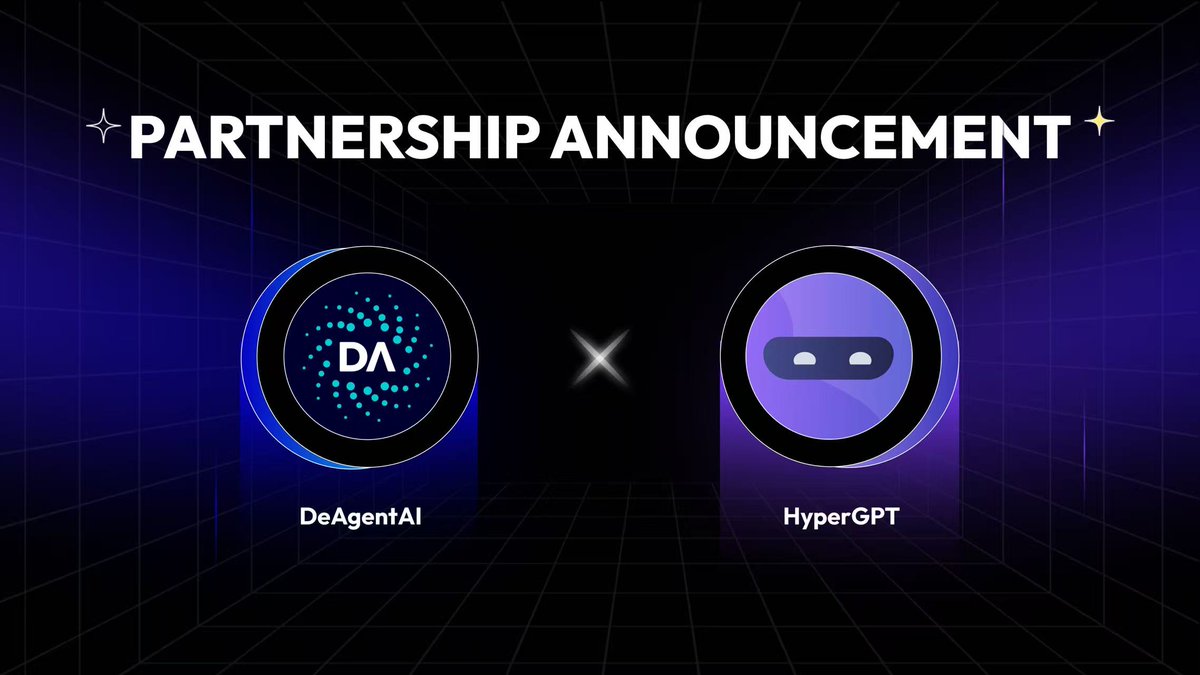 DeAgentAI's tweet image. DeAgentAI is partnering with @hypergpt .

We&apos;re uniting to push the boundaries of what&apos;s possible with autonomous, intelligent agents—verified by our Agent Oracle.

The future is trustless. The future is us.

#DeAgentAI #HyperGPT