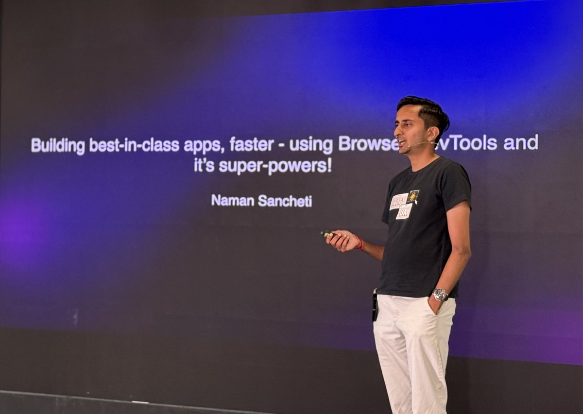 upfront91's tweet image. Building best-in-class apps, faster — using Browser DevTools and its super-powers” with @namans_26  is live now. Learn hidden DevTools workflows to debug quicker, tune performance, and ship polished experiences confidently. #DevTools #Upfront91