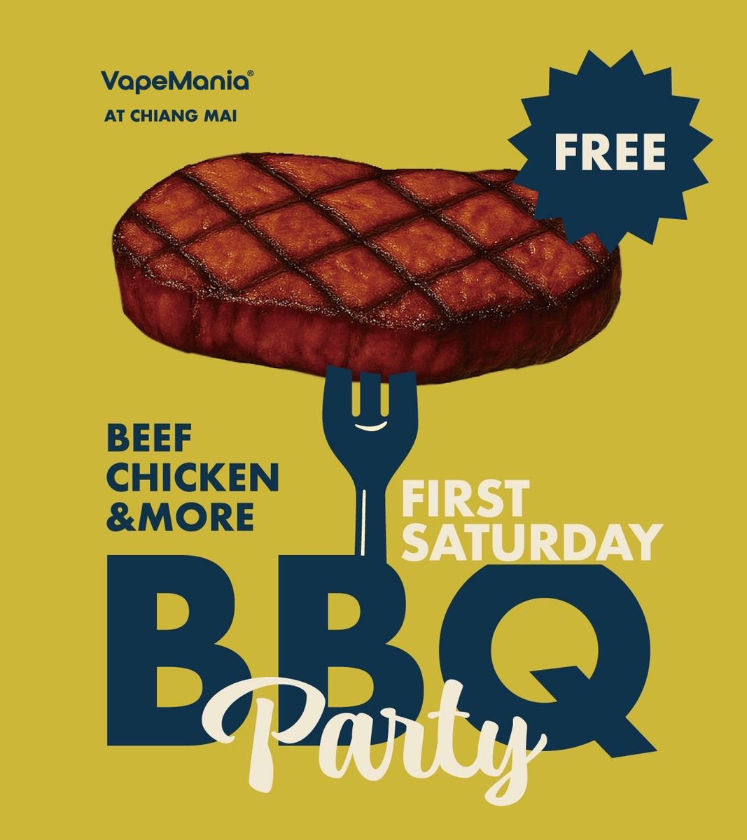 【毎月第一土曜はBBQダー！🍖】

次回は12月6日（土）

大人気！ビーフも無料！
チェンマイにてお待ちしております！