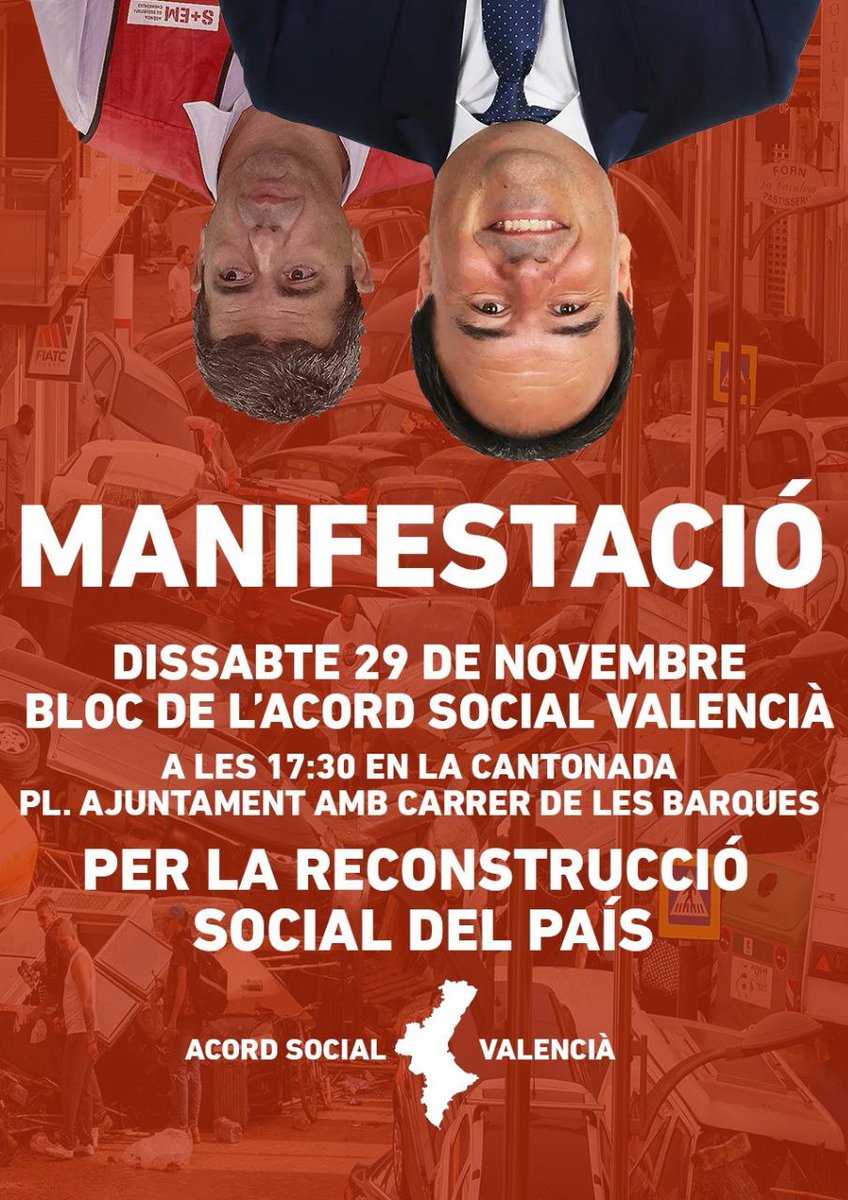 🚩 #Mazón NO ha dimitit, l’hem fet caure després de molts lluita, organització i mobilitzacions.

✊🏼 Però açò no s’acaba ací. Posen al que posen, tots ells són culpables d’un sistema polític corrupte i assassí. 

🚩 Continuem fins que no quedi cap i caiguen tots els responsables!