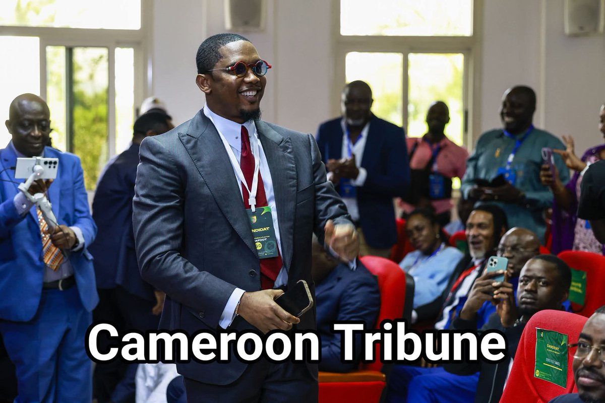 CamerounTribune's tweet image. #Fecafoot: #Samuel_Etoo  Re-elected President

Former football star will manage the affairs of the Cameroon Football Federation for another four-year term. He secured 85 out of 87 votes during the elective general assembly currently taking place at the CAF Excellence Centre.