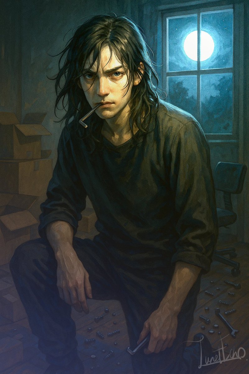 Lunet_Echo's tweet image. #vss365 #matters

The bell rang—
not from a ring, but the door.
Two assassins arrived in silence,
disguised in cloaks of corrugated skin,
their weight a challenge,
their names: Office Chair and PC Desk.

I struck first.
A sweep to the flank,
ripping off the cardboard gi,
exposing…