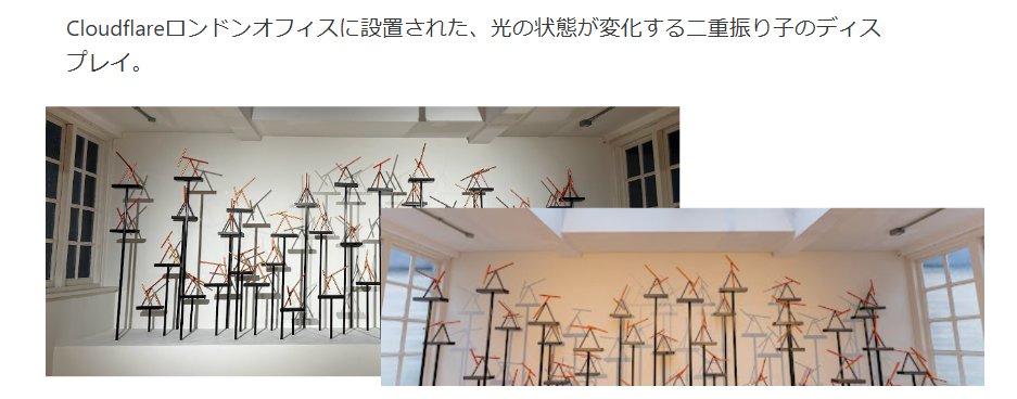 seiko_dev's tweet image. ラバランプ先輩「見ない顔ね！乱数生成は始めて？」
二重振り子先輩「やりたいようにやればいいんだよ」
blog.cloudflare.com/ja-jp/harnessi…