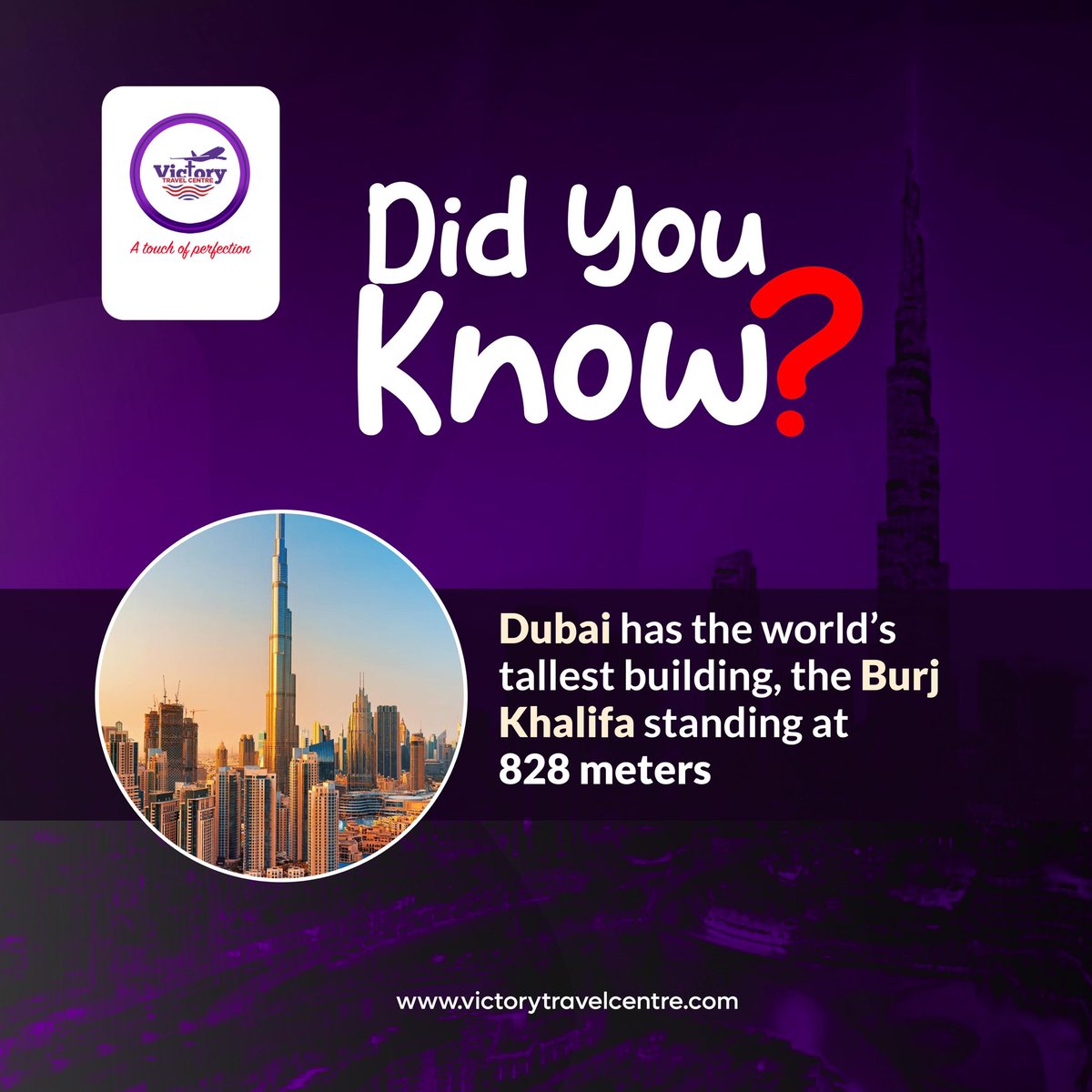 Did you know

Dubai has the world’s tallest building, the Burj Khalifa standing at 828 meters.
#dubai #burjkhalifadubai
