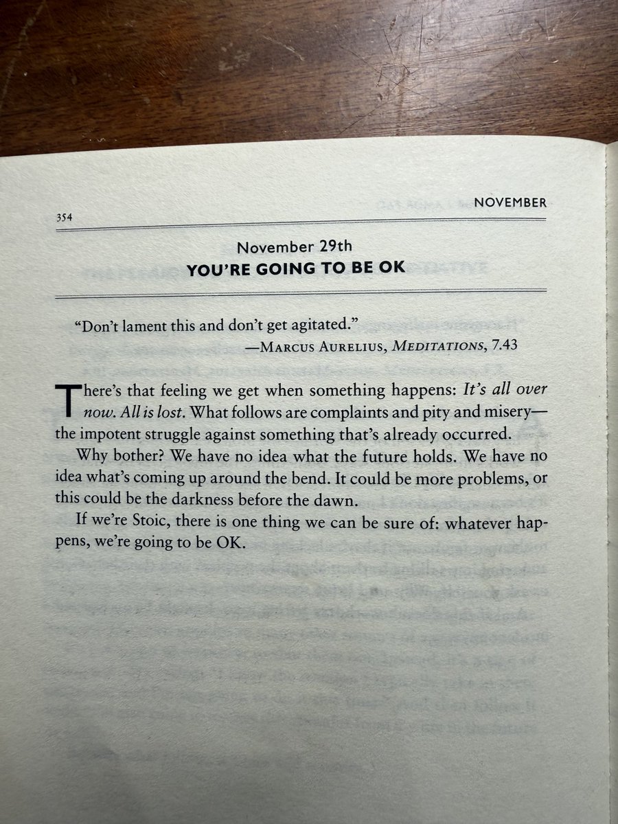 November 29th stoic reading;- those of us fighting for good always remember we stand up for our values and beliefs .We are doing it for our present and future generations. NEVER DESPAIR….WHATEVER HAPPENS WE ARE GOING TO BE OK..