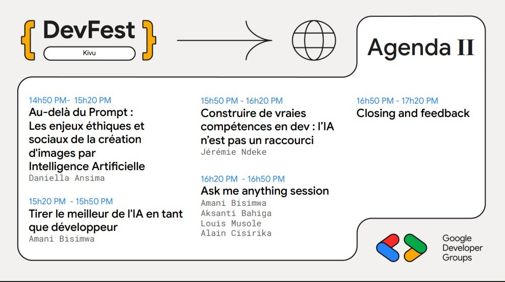 GdgBukavu's tweet image. 🥳#DevFestKivu2025 C&apos;est parti🥳

Ayez l&apos;agenda sur vous, et ne rater aucune session. 
Tout le monde est prêt pour croquer cette journée. 

@gdg_uvira @GdgKivu @googledevs @wtm_bukavu2