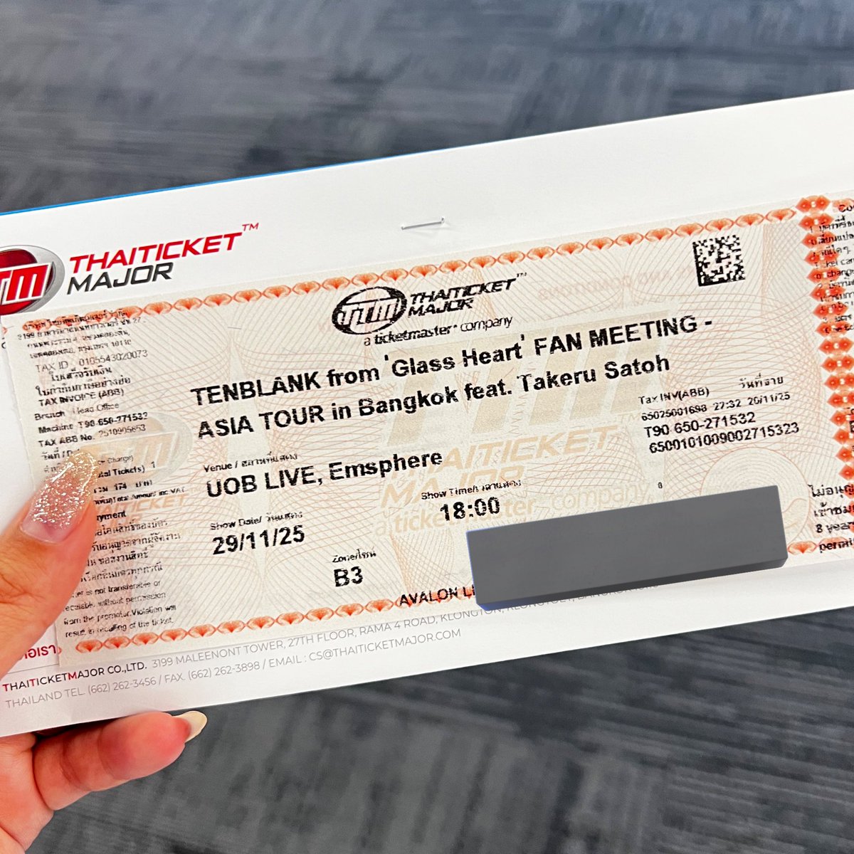 pentagon チケット 無事にチケット🎫発券できました🥺🙌🏻 #佐藤健 #TENBLANKBKK2025