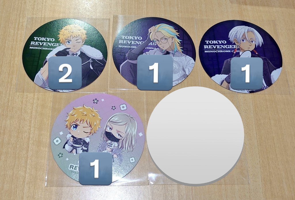 【交換】ツリビレ ツリービレッジ 東リべ 東京リベンジャーズ モノクロチャイナカフェ コースター

譲：花垣 黒川 竜胆 花垣＆三途

求：佐野(等身)≫蘭(友人分)

纏めて優先
郵送でのお取引となります。