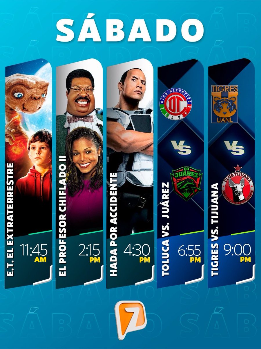 AztecaSiete's tweet image. ¡Tu sábado en #Azteca7 viene con TODO! 🎬⚽

Prepara las palomitas y ese grito de gol, porque desde las 11:45 a.m. te esperan aventuras, risas y mucha emoción con #UnToqueDeMagia. ✨ Solo por #Azteca7 📺 y 📲 azteca7.com