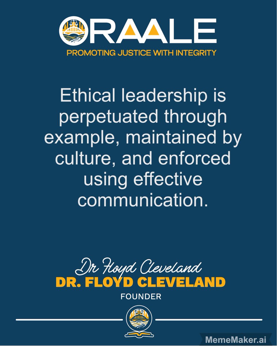ORAALE2's tweet image. Dr. Cleveland’s weekly quote