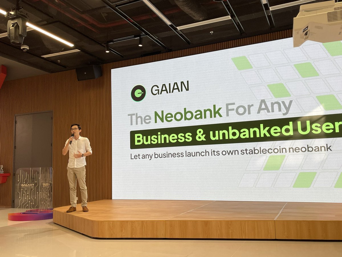 vugiang_2703's tweet photo. @Gaian_hq at Solana Demo Day ๐๐ฅ.
The presentation was a great success thanks to @KhaTruong8 - Head of Gaian.
#superteamvn #solanademoday https://t.co/dJ6Mks4Qkp