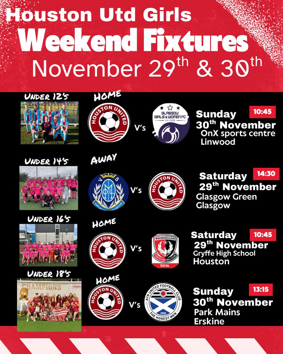 HoustonUtdGirls's tweet photo. Good luck to all our girls this weekend. https://t.co/1ujxFeJ9Hx