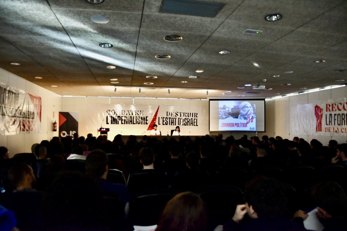 OJS_PV's tweet image. 🔴 JORNADA POLÍTICA || GUERRA IMPERIALISTA I LLUITA PER PALESTINA

Comencem la jornada política al centre de congressos d’Elx davant de centenars de persones.