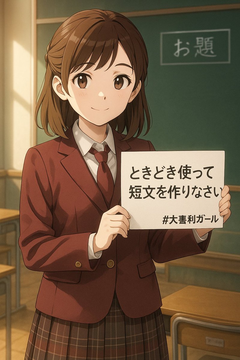 fumokmm's tweet image. #大喜利ガール
「ときどき」を使って短文を作りなさい