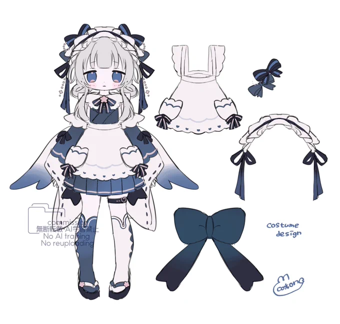 お洋服デザインです!とても可愛いocちゃんに、何が似合うかな〜と考えるのが楽しかったです!ありがとうございました!