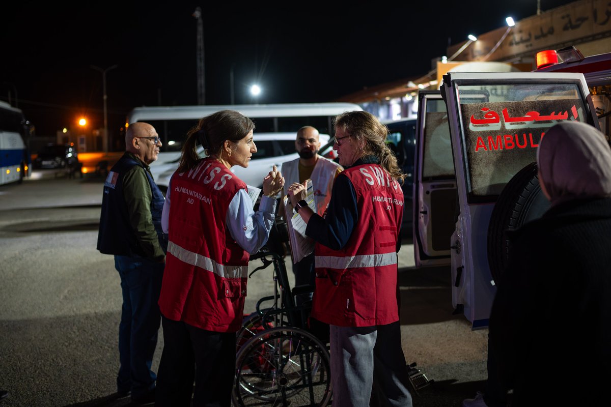 SwissHumAidUnit's tweet photo. Switzerland has completed its second humanitarian operation to evacuate injured children from the #Gaza  Strip. 

In collaboration with @NorwayMFA @MSF @WHO, 13 children &amp; 51 family members were transported to Switzerland on Friday.

©️📷 DEZA/Alex Kühni 
https://t.co/IxEl7jQnX7 https://t.co/BUvtPKpMug