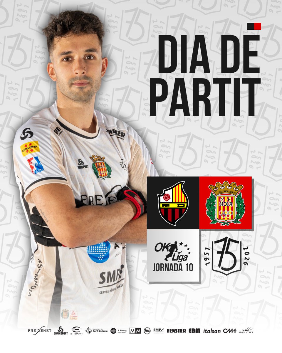 𝗗𝗜𝗔 𝗗𝗘 𝗣𝗔𝗥𝗧𝗜𝗧!

🏆 J10 #OKLiga
🆚️ <a href="/ReusDeportiu/">Reus Deportiu</a>
🗓 29/11/2025
⏰️ 19.30 h
📍 Reus 
📺 <a href="/esport3/">Esport3</a> i okliga.tv
📻 <a href="/radiosantsa/">Ràdio Sant Sadurní</a>

Som-hi Noia! 🖤❤️

#somADNoia 
#SantSadurní