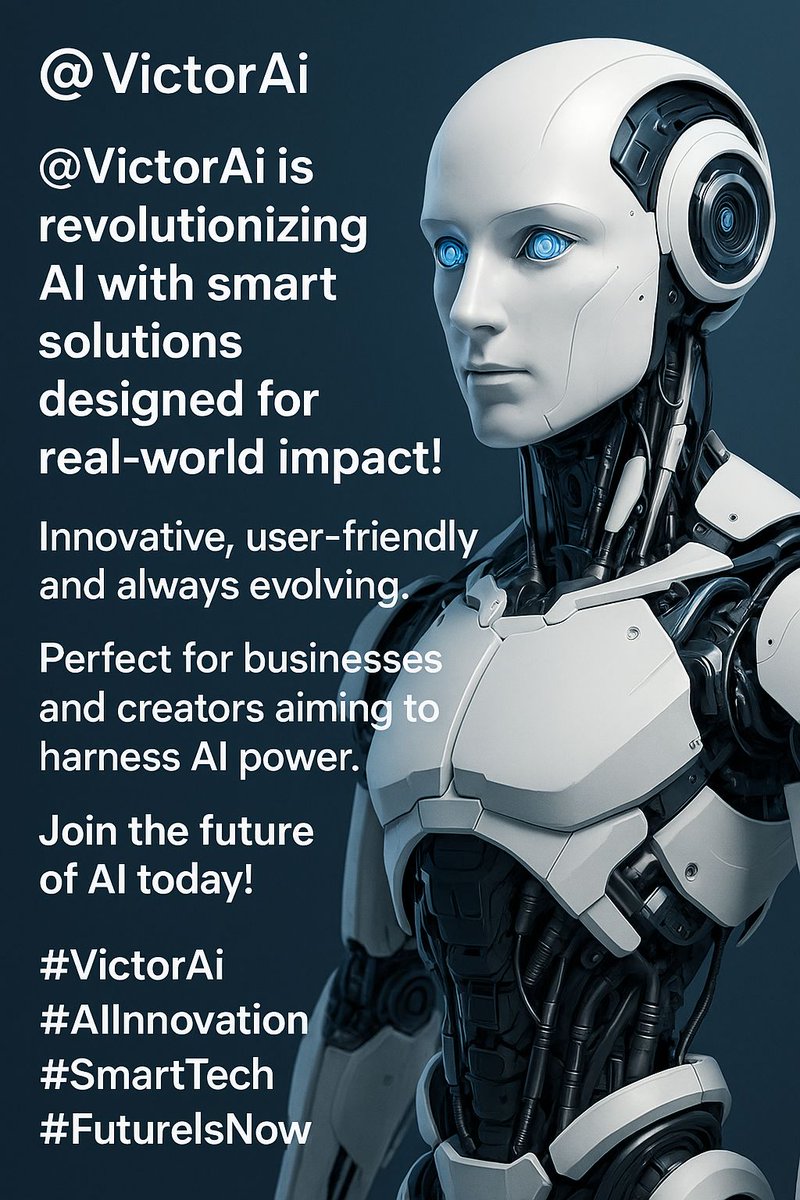 dauda_yusu58595's tweet photo. @VictorAi is revolutionizing AI with smart solutions designed for real-world impact!
✨ Innovative, user-friendly, and always evolving.
🔍 Perfect for businesses and creators aiming to harness AI power.
Join the future of AI today!
#VictorAi https://t.co/xunkYfHkM0