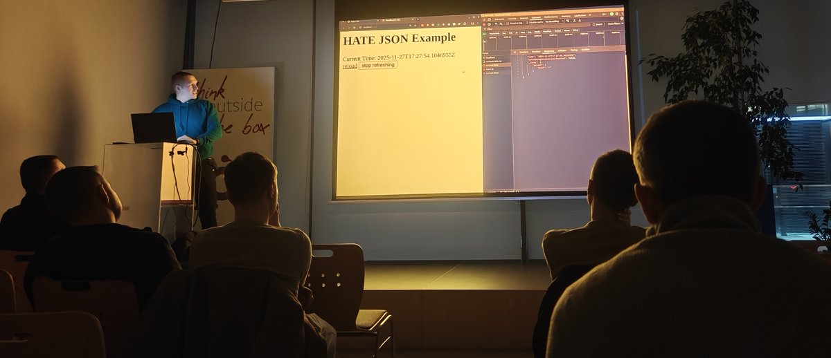 raimeyuu's tweet image. I am not a JSON hater, but I was able to give a short talk about using almighty HTMX (@htmx_org) and hypermedia in #csharp #dotnet.

Repo with exercises/examples: github.com/dpraimeyuu/int…

Presentation: link.excalidraw.com/p/readonly/VBw…

Next: datastar @DelaneyGillilan 🤔?