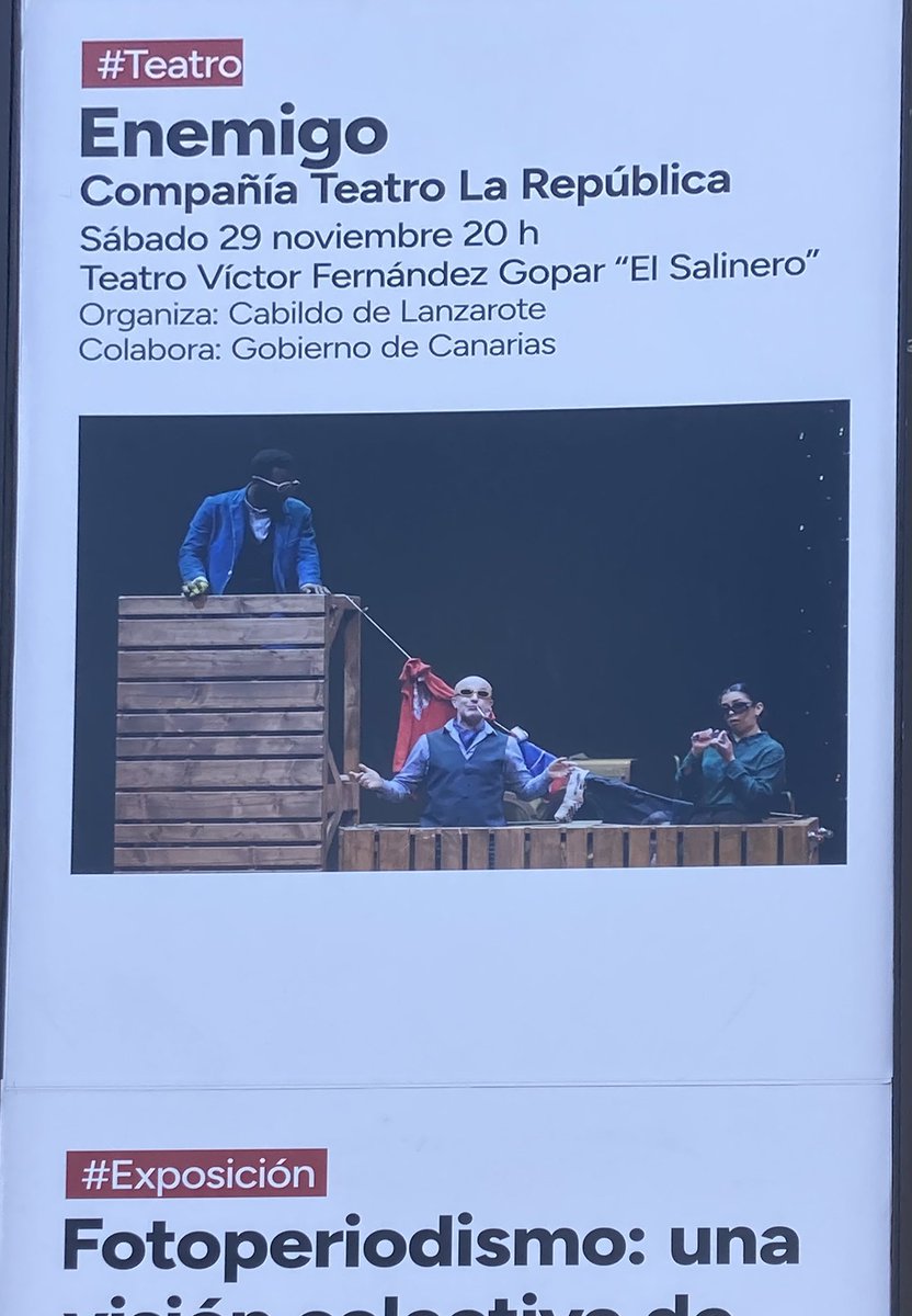 Arrecife nos recibe.
Esta noche: ENEMIGO de Teatro La República.
@crescenica @davidharadawade @niria_ro @teatrolarepublica <a href="/aliaga_alberto/">Ali</a> @tonibaezjimenez @teatrocuyas <a href="/culturaguimes/">Cultura Agüimes</a> @hectormunozg_ @logoferoz @<a href="/saritaa54/">Sara Álvarez</a> @marotoyvergarasl <a href="/culturaarrecife/">Cultura Arrecife</a> 
#Enemigo #Lanzarote