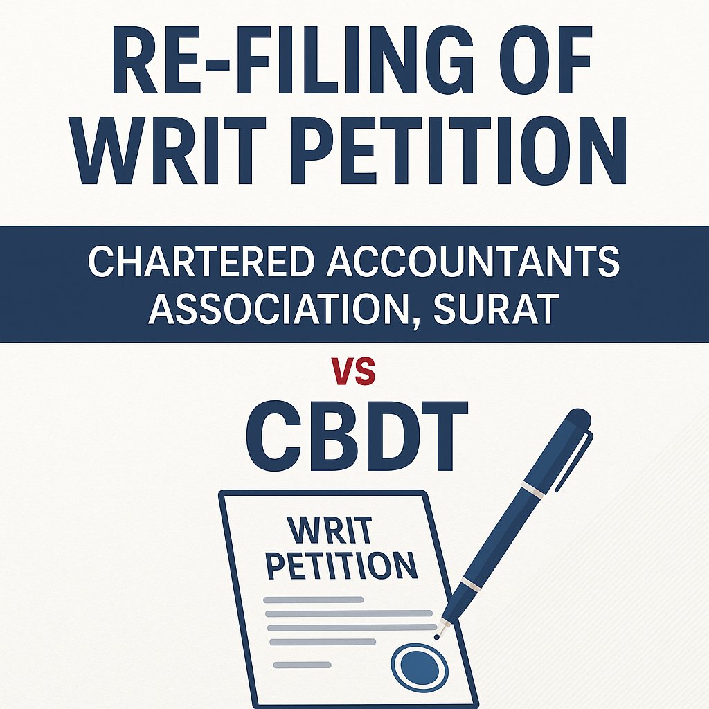 caas_org's tweet photo. 📢 CAAS Re-files Fresh Writ Petition Against CBDT

The earlier petition of CAAS was mistakenly disposed of along with two unrelated matters, although our petition had completely different and deeper grounds, except a common interim request for due date extension.

As those issues were not heard or adjudicated at all, we have now filed a fresh, independent writ petition addressing:
1️⃣ Repeated portal glitches
2️⃣ Delayed release of utilities & statutory forms
3️⃣ Loss of statutory compliance days
4️⃣ Illegality of last-minute extensions
5️⃣ Advance tax hardships
6️⃣ Article 14 & 21 violations

We remain hopeful that the previous disposal was only an inadvertent error. CAAS continues the fight to restore accountability, certainty and dignity in tax compliance for the entire nation.

📄 View Writ Petition: https://t.co/vofp1vHlBG

#CAAS #TaxAudit #CBDT #WritPetition #Justice #TaxProfessionals