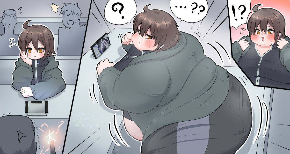 ssssvvvvpppp291's tweet image. いいにくのひ！
授業中スマホばっか見てたら教授にお仕置きされて巨デブにされちゃう学生くん...
こういう子が密かに自分を可愛いと思ってたりするとなお良き