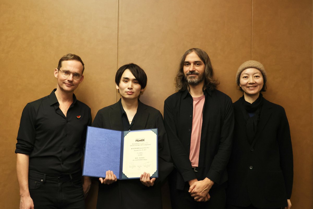 shibire_movie's tweet photo. ⋰
#映画しびれ
第26回東京フィルメックス
審査員特別賞を受賞.ᐟ.ᐟ
⋱

〈選定理由〉
荒削りでありながら感動的、静寂と変化、柔らかと硬さなどが内包され、
バランス感覚に満ちた映画です。 https://t.co/9L2w8nZuPU