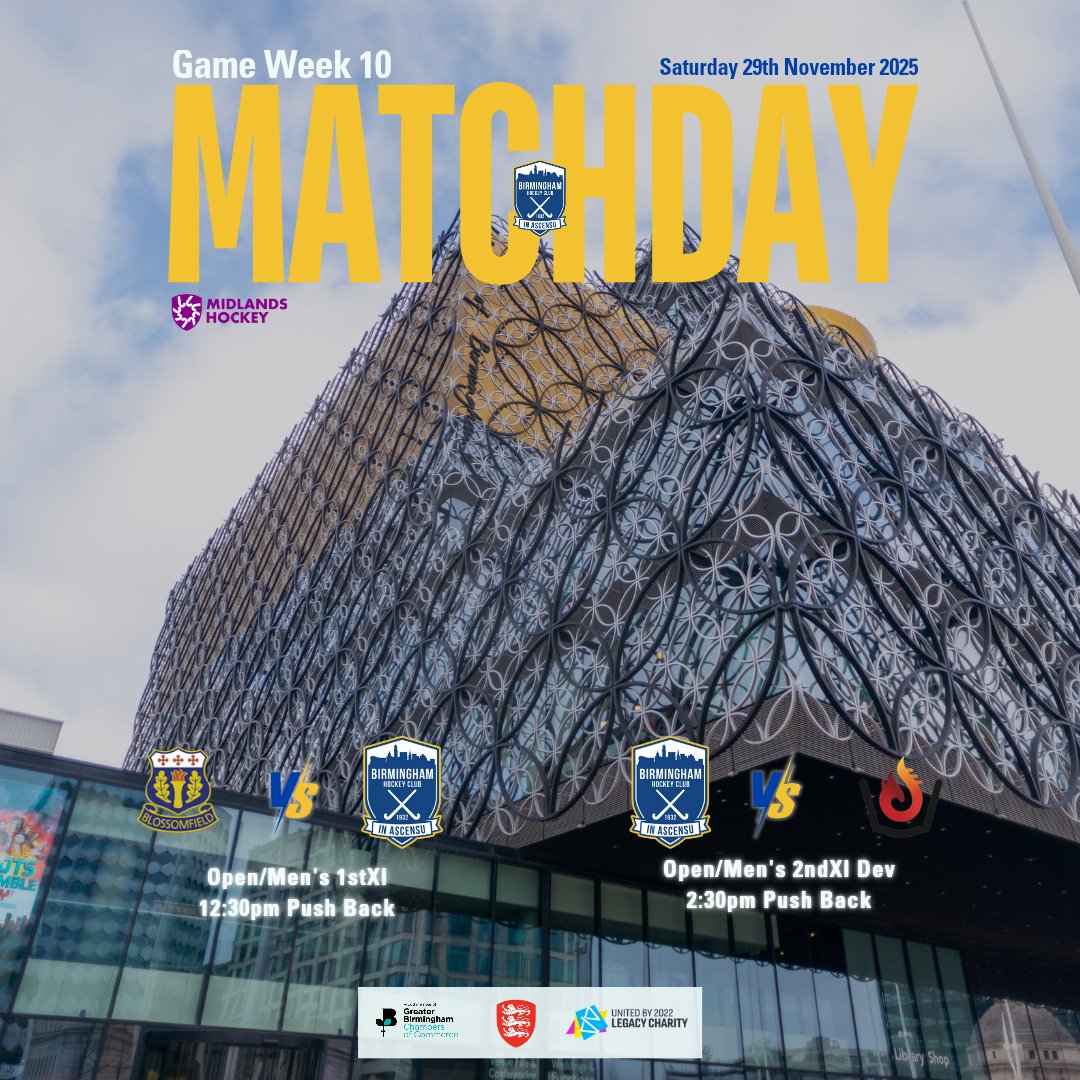 IT'S MATCHDAY 

Our Open) Men's 1stXI travel to Solihull Blossomfield in an early afternoon game before our Open/ Men's 2ndXI Development host Beacon 6s in Small Heath