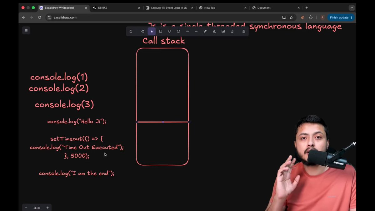 Soham__Chauhan's tweet image. #Day32 Web development with
Rohit Negi Sir
 
Day 32 Complete....
Today Topics... 

✨What Makes JS Synchronous
✨Understanding Web APIs
✨Callback Queue &amp;amp; Task Queue
✨Event Loop Explained

#rohitnegi #coderArmy #mernstack #WebDevelopment #DefenseChallenge