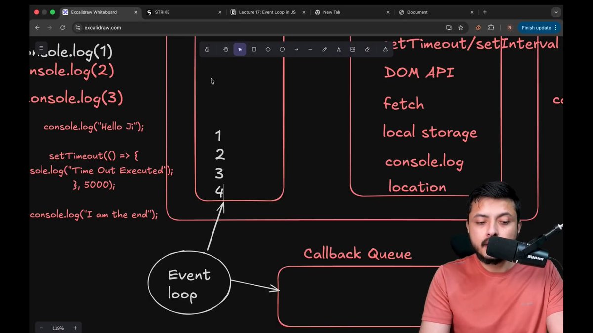 Soham__Chauhan's tweet image. #Day32 Web development with
Rohit Negi Sir
 
Day 32 Complete....
Today Topics... 

✨What Makes JS Synchronous
✨Understanding Web APIs
✨Callback Queue &amp;amp; Task Queue
✨Event Loop Explained

#rohitnegi #coderArmy #mernstack #WebDevelopment #DefenseChallenge