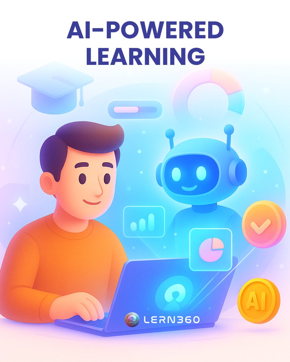 lern360's tweet image. AI in learning isn’t the future - it’s happening now. 🤖✨

At LERN360, AI becomes your personal guide:
• adapts to your speed
• matches your learning style
• tracks real progress
• builds real-world skills
Smart. Personal. Web3-powered.
That’s how learning should work today.…