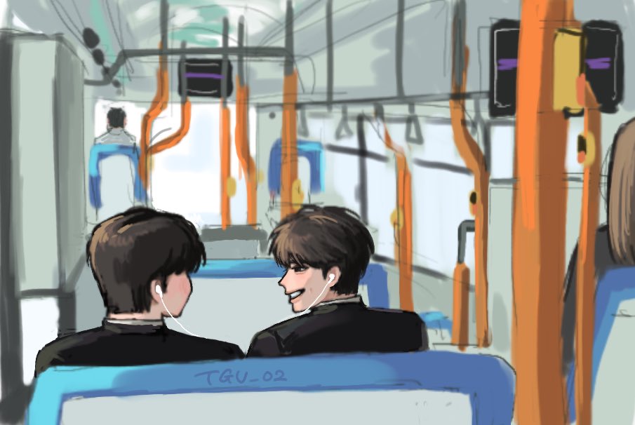 ⚠︎学パロ、スケッチ🚌