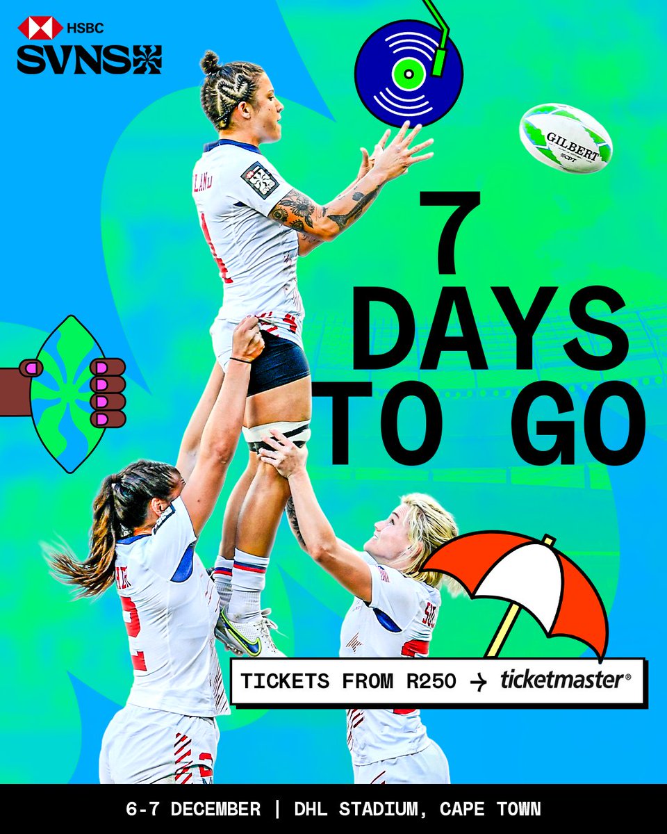 SVN DAYS to go until the #HSBCSVNSCPT! 

Grab your tickets now because Cape Town’s biggest weekend is #ComingInHot 🔥: bit.ly/4odhb03