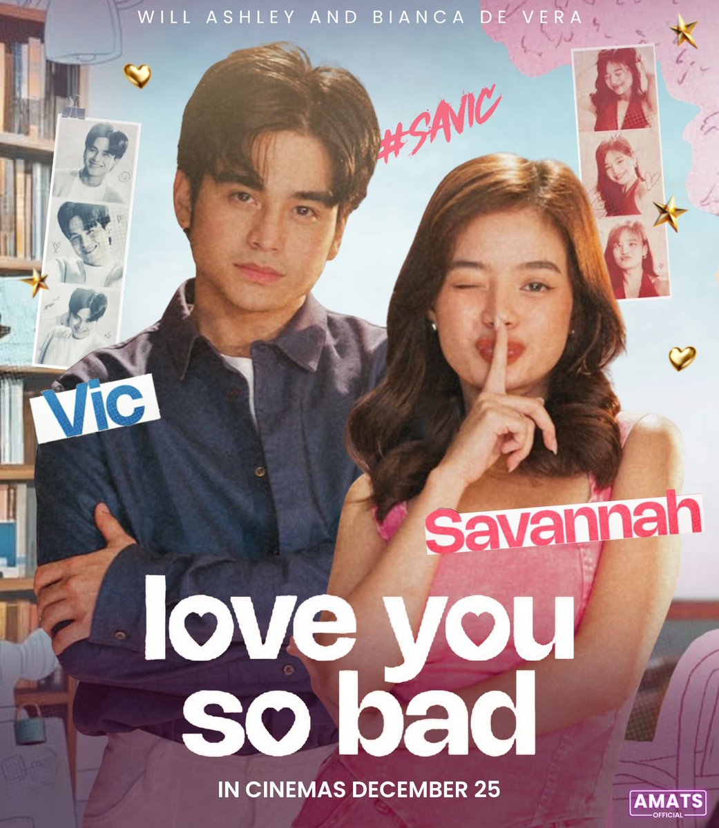 amats_ofc's tweet photo. Say hello to #SaVic!

Will Ashley and Bianca de Vera bring Victor and Savannah to life in #LoveYouSoBad.

In cinemas December 25, official entry to the MMFF.

@willashley05  @biancadeveraa 

VIC LOVEyou SO BAD 
#WillAshley #BiancaDeVera https://t.co/Ya3k2aXPyK