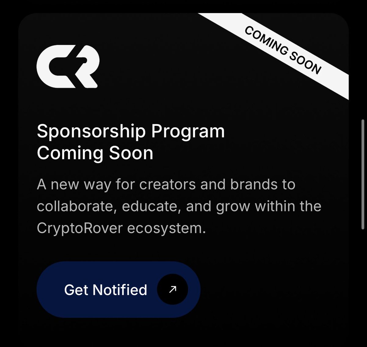 cryptorover's tweet image. I’m launching a sponsorship program for ambitious crypto creators.

If you’re serious about creating high-quality content and believe you have what it takes…

Submit your application below 👇
docs.google.com/forms/d/e/1FAI…