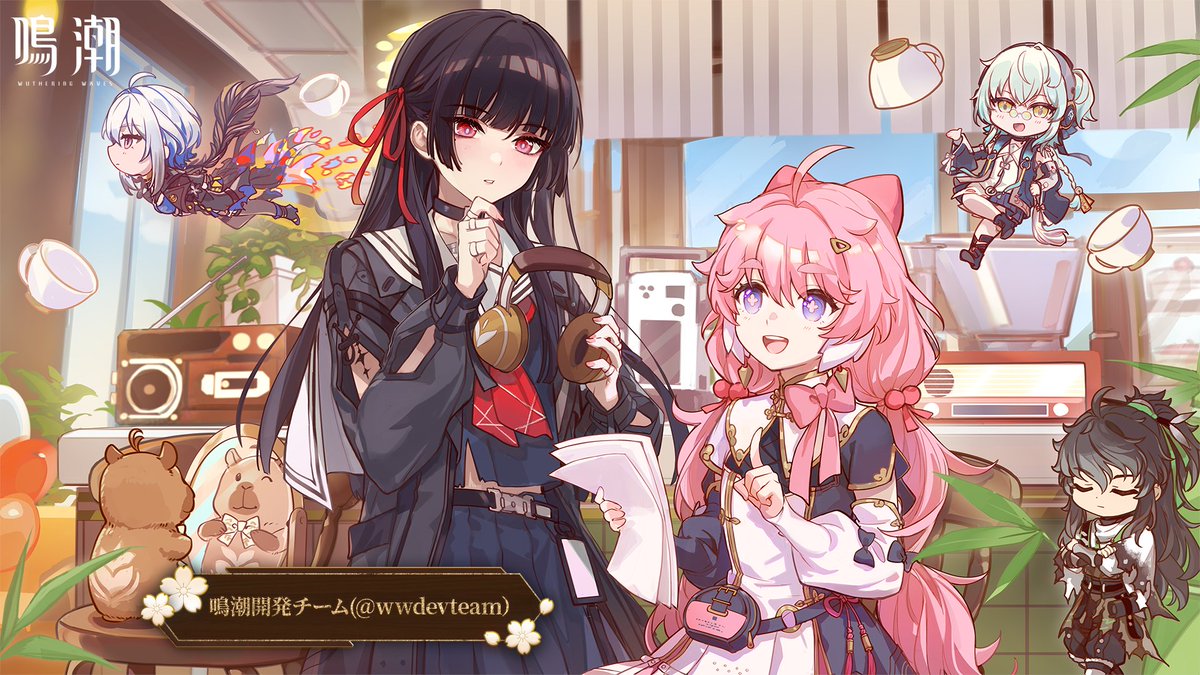 WuWa_Verse1's tweet image. New Chisa, Encore, Qiuyuan, Buling &amp;amp; Galbrena Illustration 

#WutheringWaves