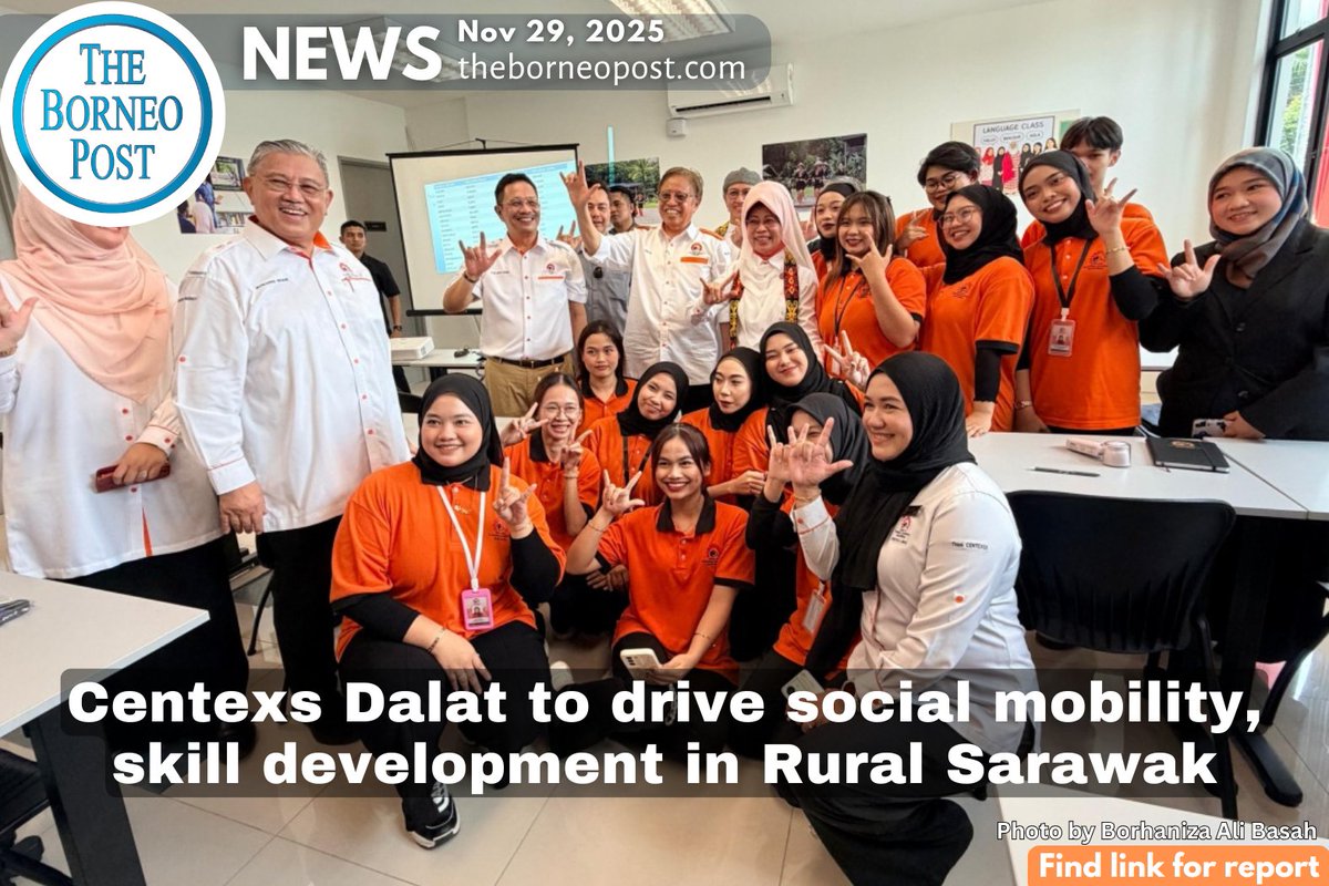 theborneopost's tweet image. The new Centexs Dalat campus brings world-class technical training to Dalat and nearby districts, covering digital tech, hospitality, and elderly care.
theborneopost.com/2025/11/29/cen…

#CentexsDalat #SarawakEducation #RuralDevelopment #EmpoweringYouth