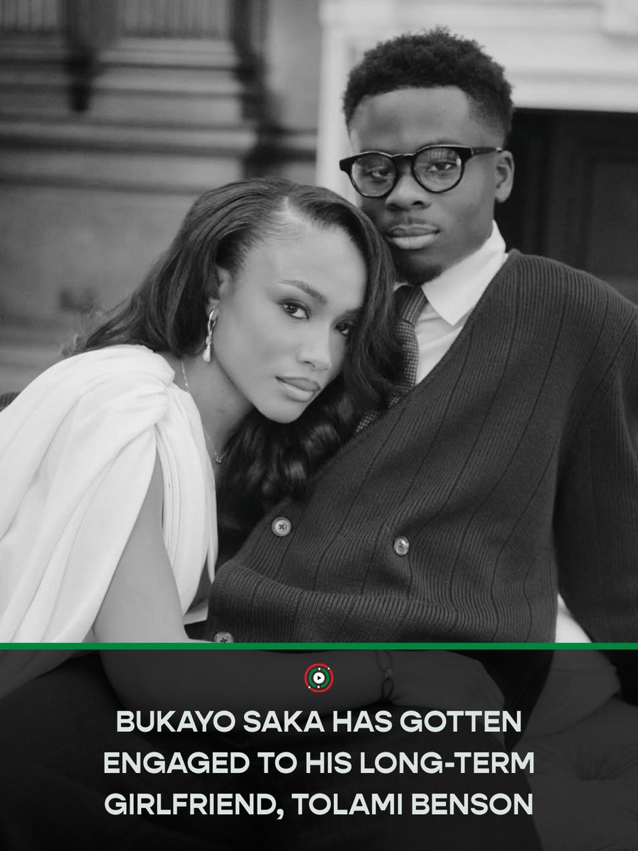 CTDAMEDIA's tweet photo. Congratulations to Bukayo Saka & his partner, Tolami, on their engagement! 💍
#ctda #ctdamedia #bukayosaka #tolamibenson #footballwedding #saka https://t.co/xFKeVNLvoN