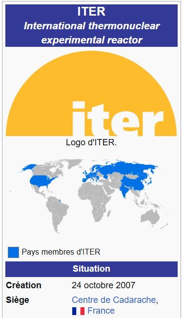 Pour information... A l'attention des décérébrés qui voient le monde de manière binaire (les bons, les méchants)...<a href="/LCI/">LCI</a> <a href="/BFMTV/">BFM</a> <a href="/CNEWS/">CNEWS</a> - qu'en dit <a href="/kajakallas/">Kaja Kallas</a>?...🤭 
Le réacteur thermonucléaire expérimental international, ou ITER (acronyme de l'anglais International thermonuclear