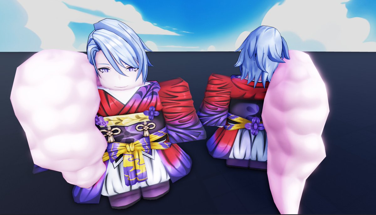 Thank you for 300 Followers🥳
my next goal is 500.

Kamisato ayato (from Genshin)
Custom clothing.
#robloxart #ROBLOX #RobloxDev #blender