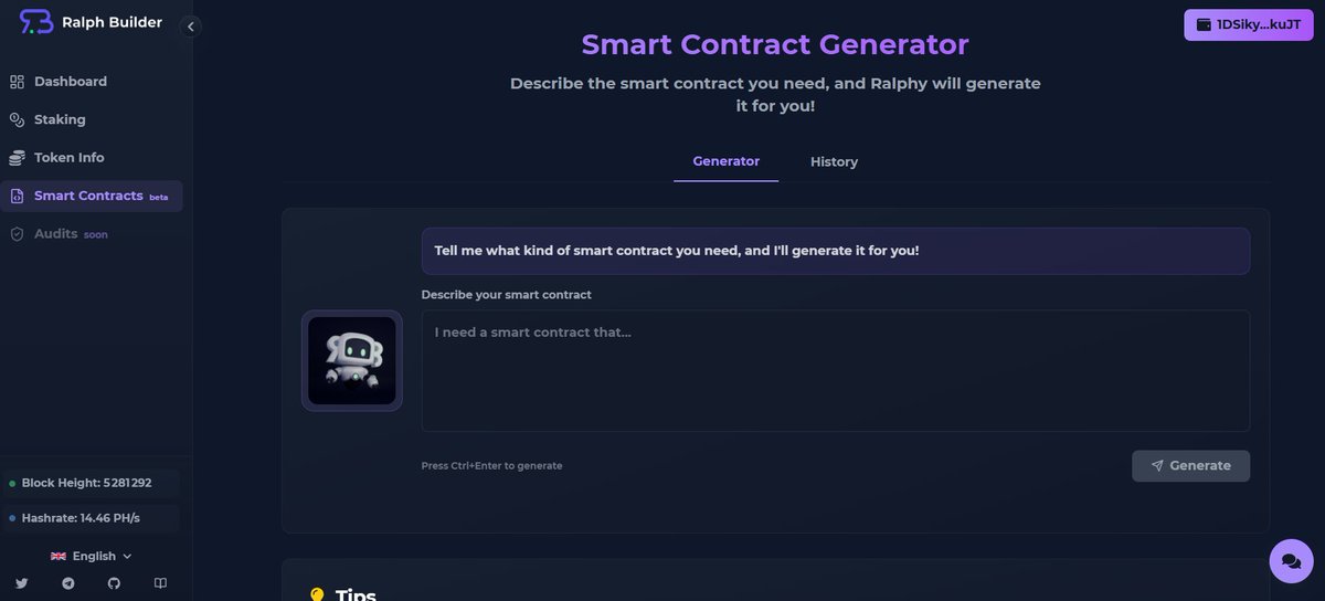 RalphBuilder's tweet image. #RalphBuilder keeps leveling up!

💬New chat bubble available across the entire platform
🪙Updated Token Info page
⚡Major AI upgrade: faster responses, improved chat, and more accurate smart-contract generation
We’re pushing innovation forward🔥

👉app.ralphbuilder.org