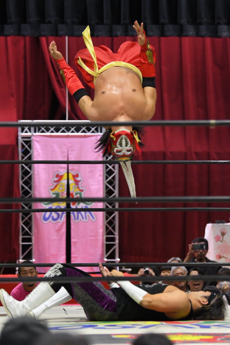 mjk_pw100's tweet image. 2025.11.29 大阪プロレス アクティブスクエア大東
第5試合
ハヤブサ選手のブファドーラ！
#大阪プロレス #pwzero1