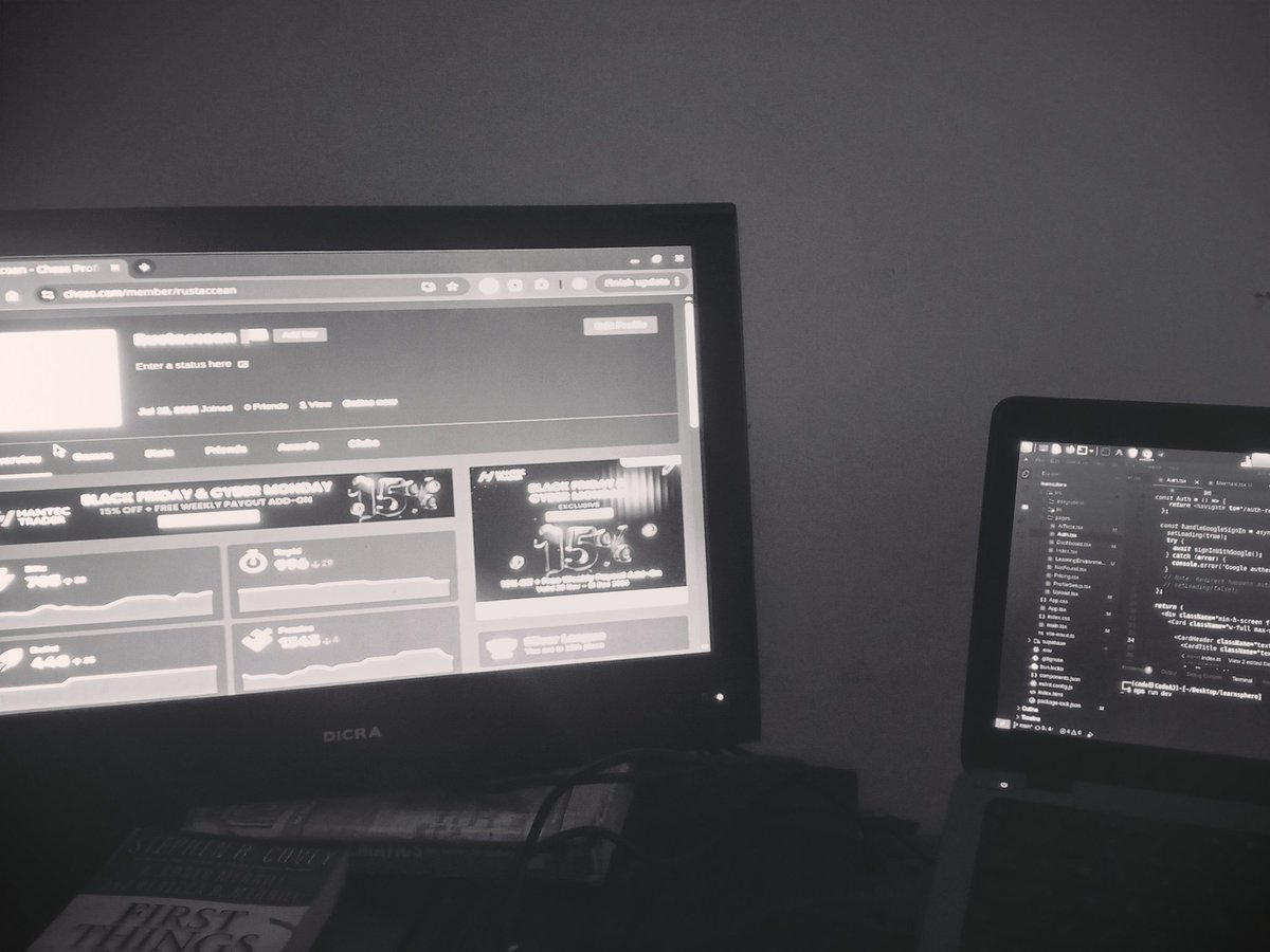 GM GM CT! ☀️ Happy Weekend.

The code is compiling, but don't forget to unplug today. 🔌 "First Things First" prioritize your peace.

Touch some grass, read a book, or sharpen the mind with some Chess ♟️ (add me if you can beat me!).

Work hard, play hard, rest well. 🤝