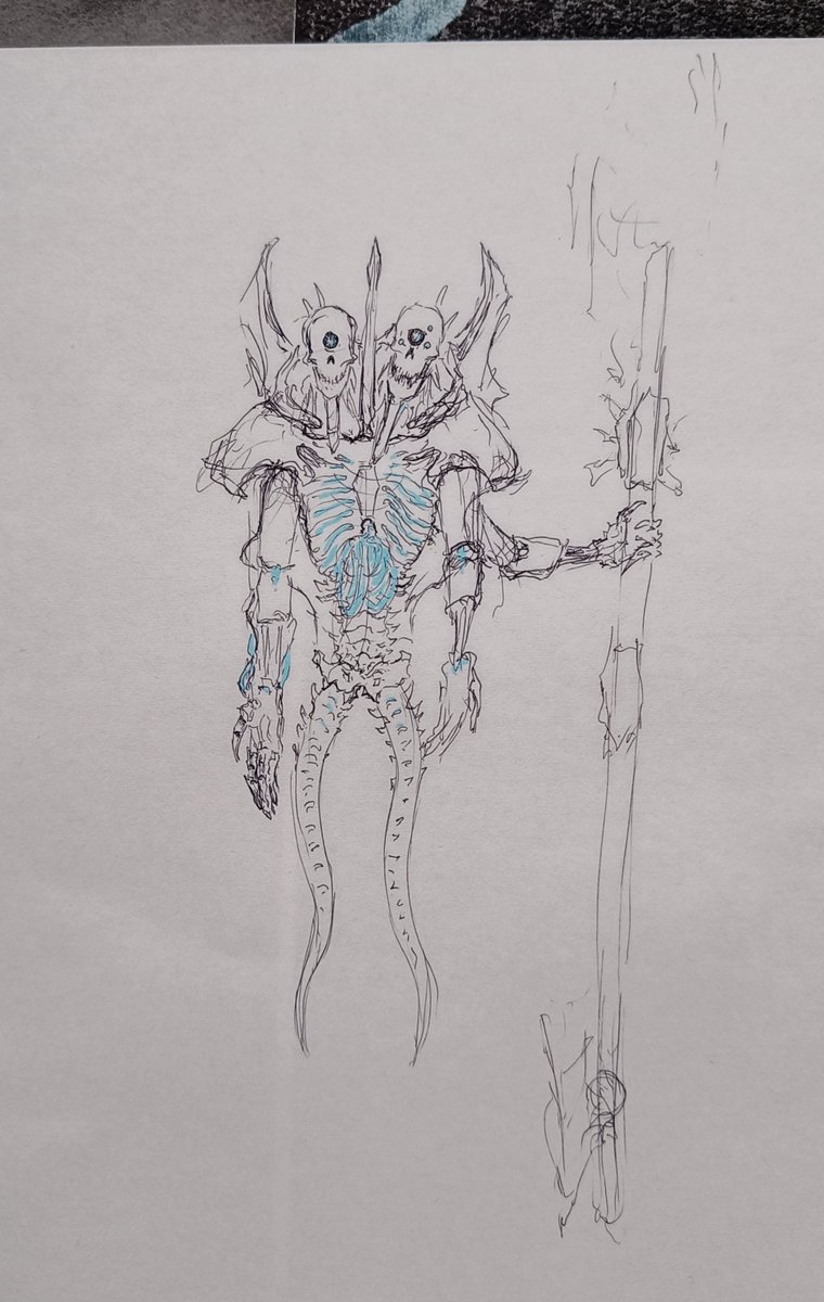 Oc necron sketch. В моменте разработки