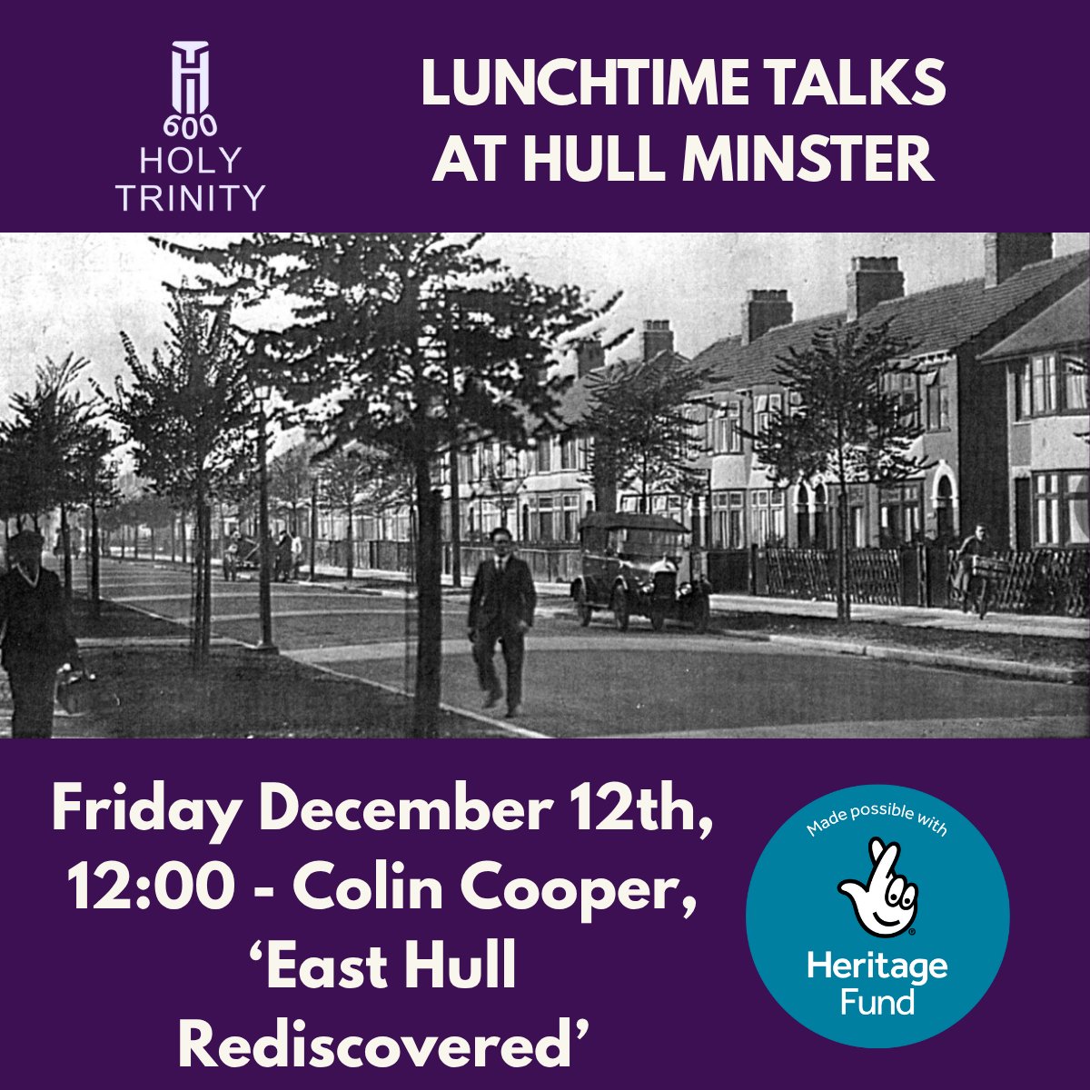 HullMinster's tweet image. 🌟 East Hull In The Spotlight 🌟

Colin Cooper hosts this week's Heritage Talk at Hull Minster, breathing new life into the history of East Hull and its residents.

Talks are FREE entry in the Minster Chancel at Noon.

 #HullHistory #HeritageTalks #HullMinster #EastHull