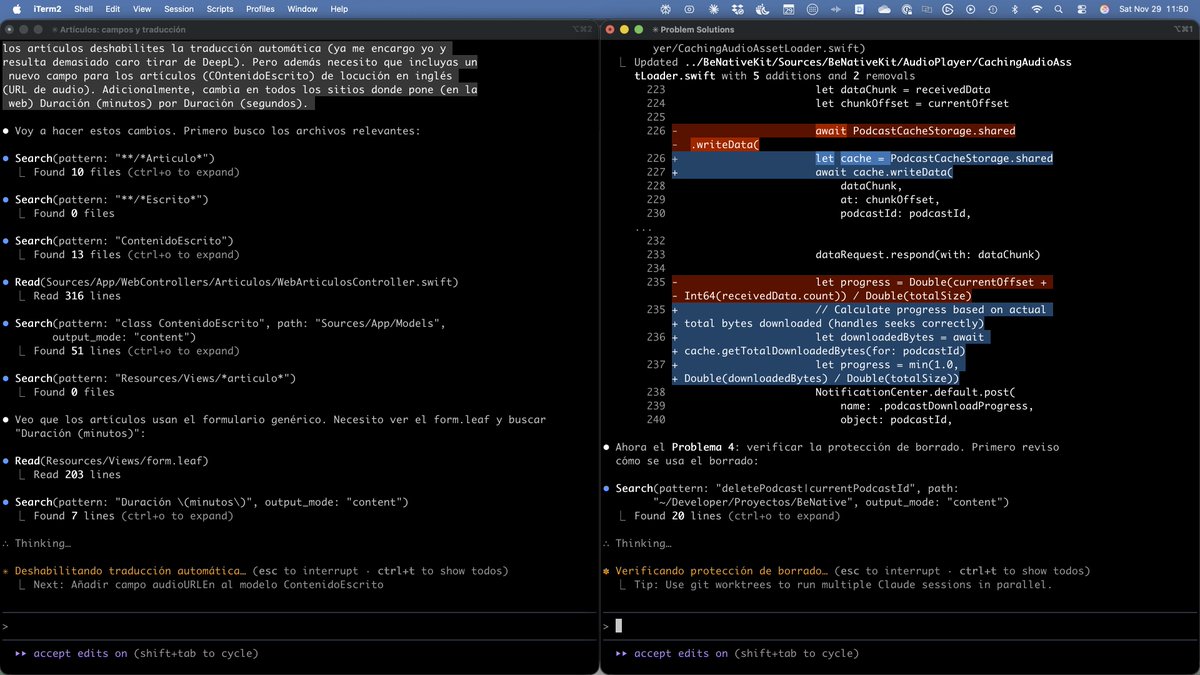 jcfmunoz's tweet image. Otro día más en la oficina #claudecode