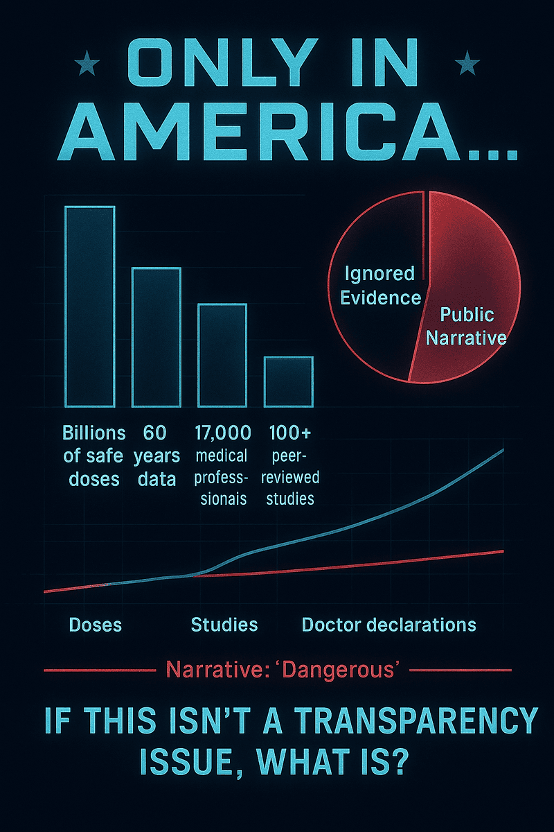 mgpills_'s tweet image. Only in America can you have:

🇺🇸 Billions of safe doses
🇺🇸 60 years of safety data
🇺🇸 17,000 medical professionals
🇺🇸 100+ peer-reviewed studies
…and still be told: “DONT question it.”

If this isn’t a transparency issue, what is?

#ThinkForYourself #WellnessTruth…